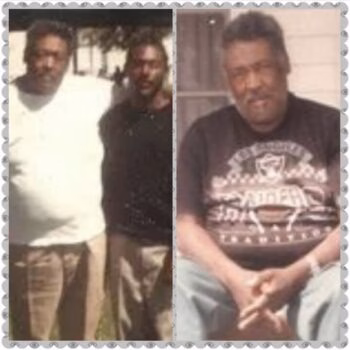 Two Men Photo Collage A collage of two photos featuring two men. The left photo shows them standing outdoors, and the right photo shows one man sitting indoors wearing a graphic t-shirt.