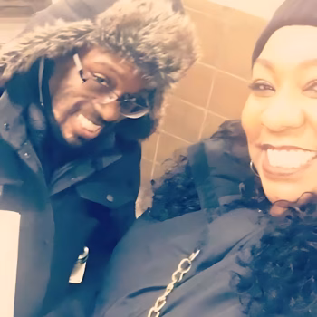 Marcus and Ja'far smiling together in a selfie.