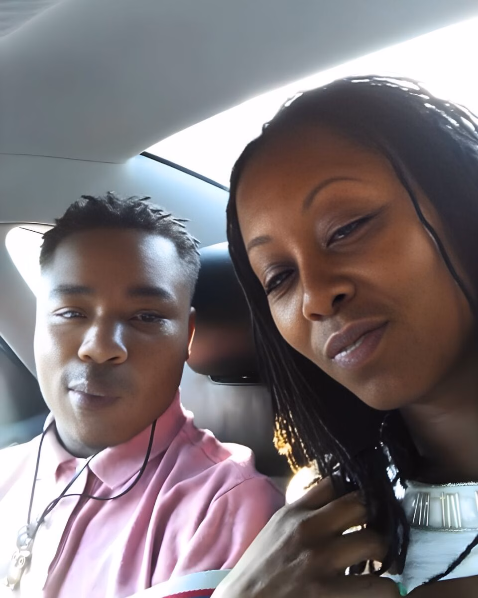Diyondré Wilson and a woman in a car.