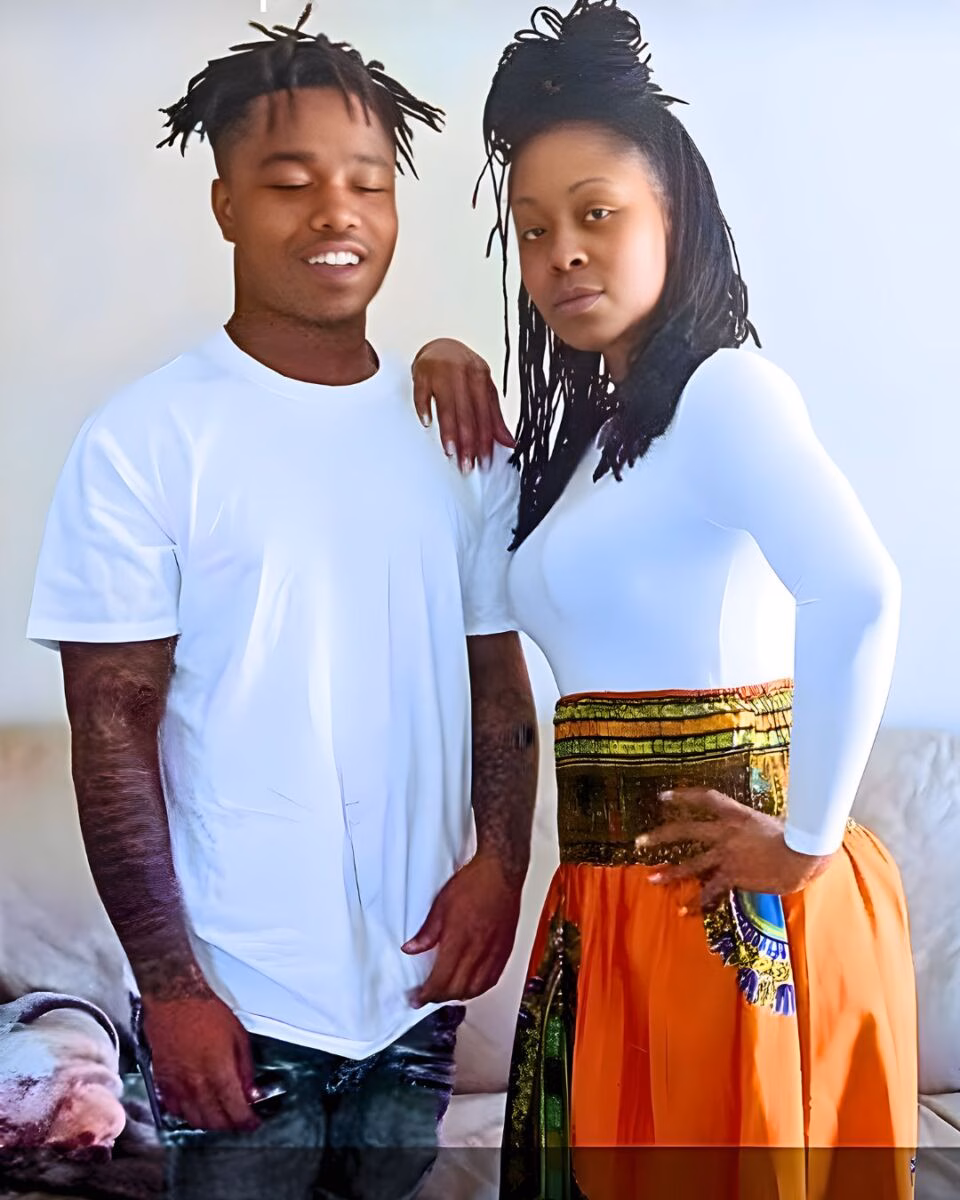 Diyondré Wilson and a woman posing together indoors.